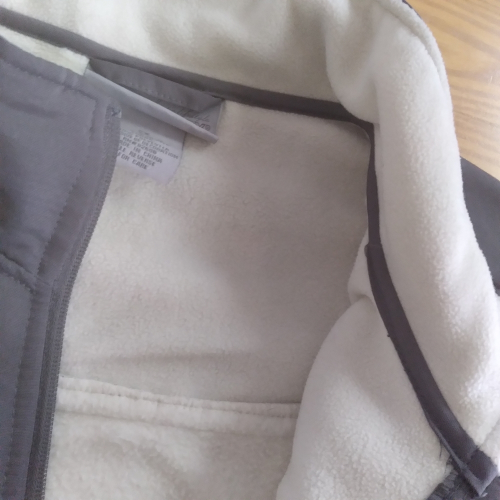 Free Country Men's Cream Gray Outdoors Fleece Soft Shell Gorpcore‎ Winter Jacket - Picture 8 of 12